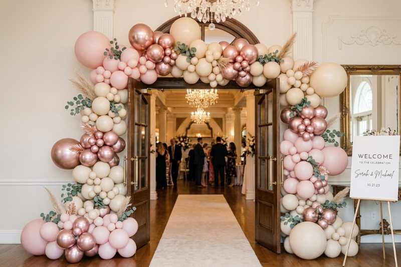 A balloon garland by The Balloon Stylist in Adelaide
