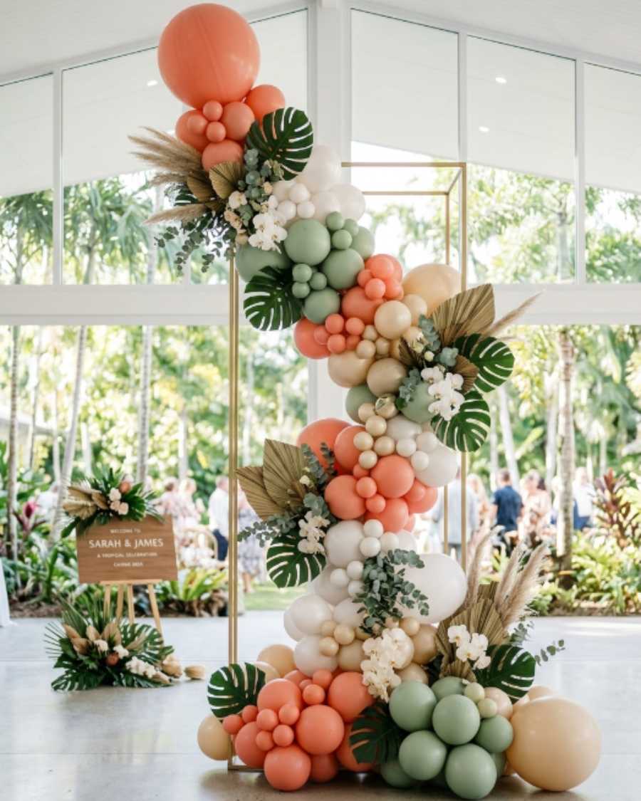 A balloon installation styled by The Balloon Stylist for an event in Cairns