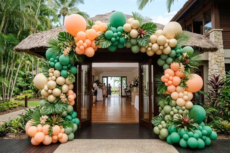 A balloon garland by The Balloon Stylist in Cairns