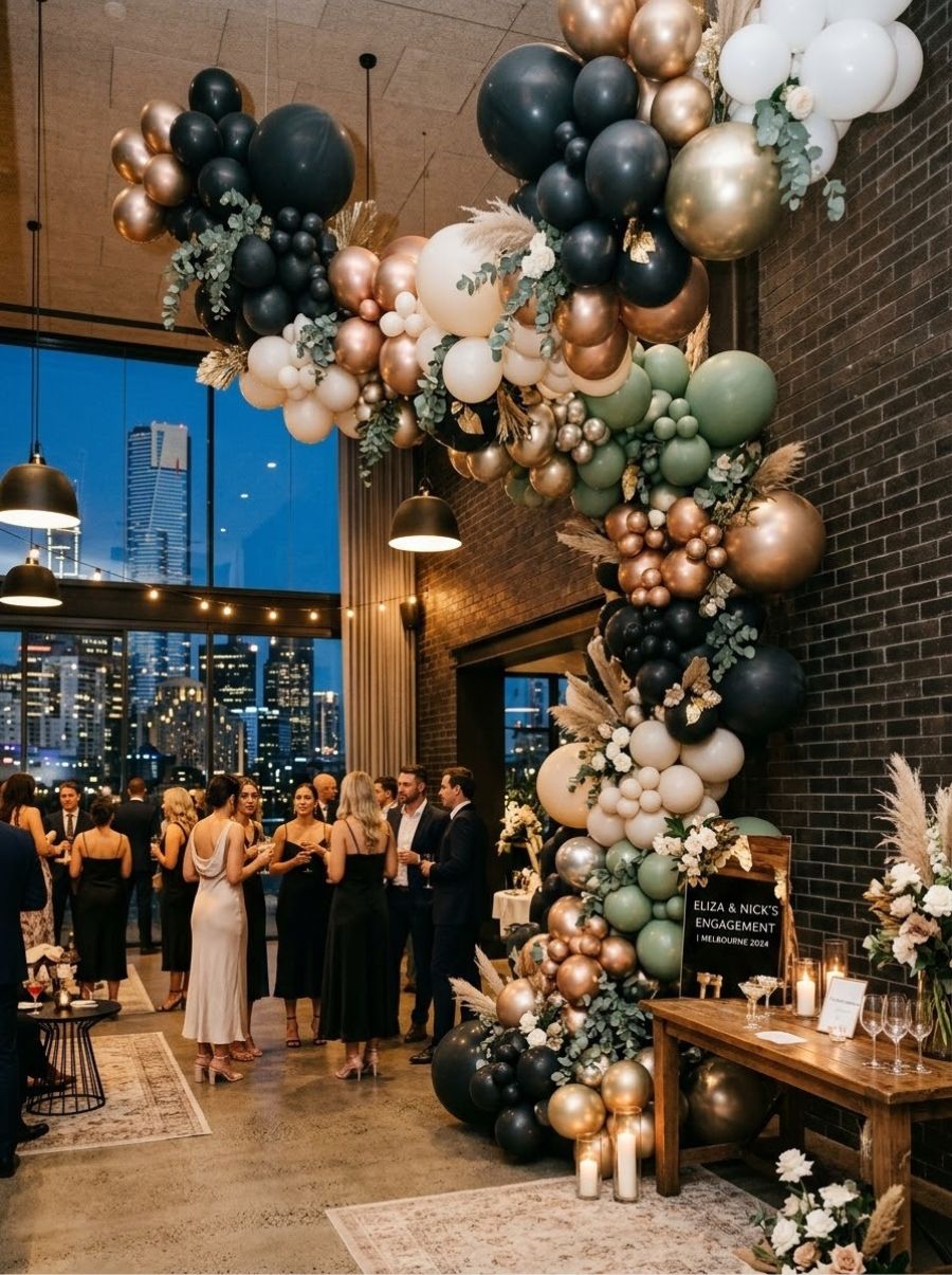 A balloon installation styled by The Balloon Stylist for an event in Melbourne