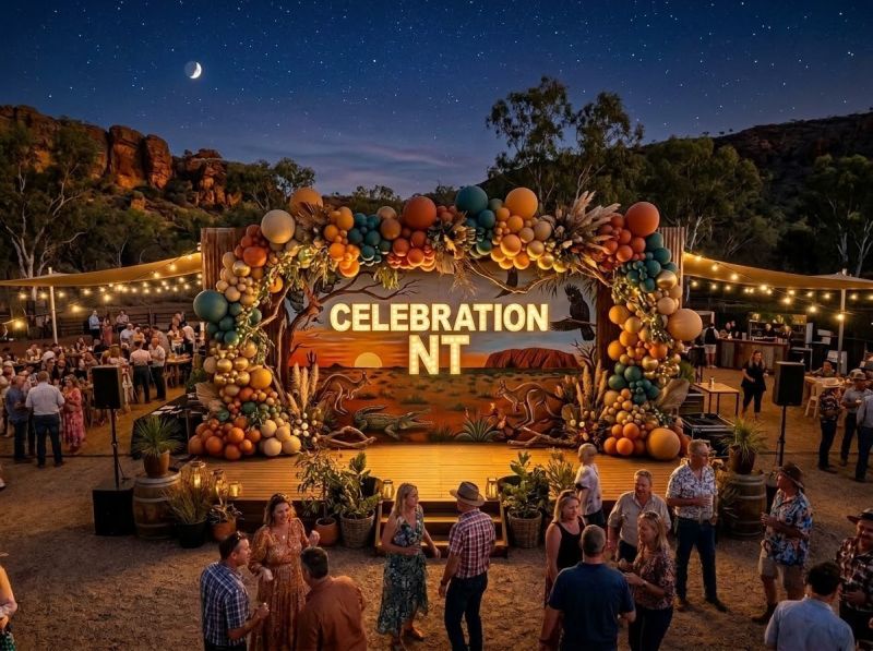 A full event backdrop styled by The Balloon Stylist